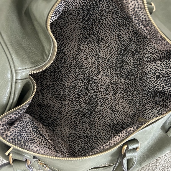 Sole Society Faux Leather Devon Weekender in Olive - Picture 4 of 5